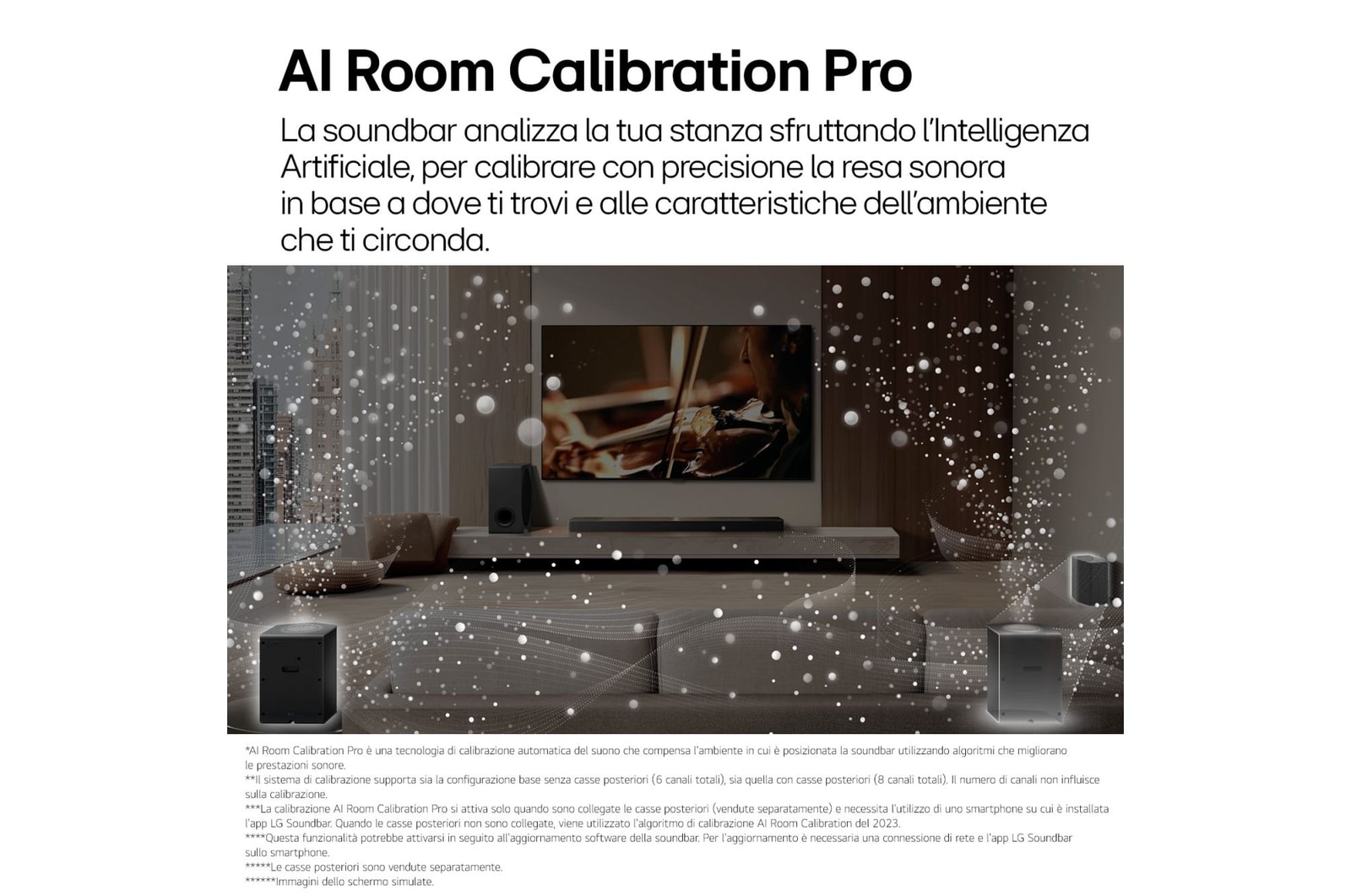 Caratteristica AI Room Calibration Pro