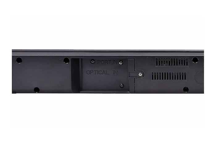 Dettaglio degli ingressi della soundbar