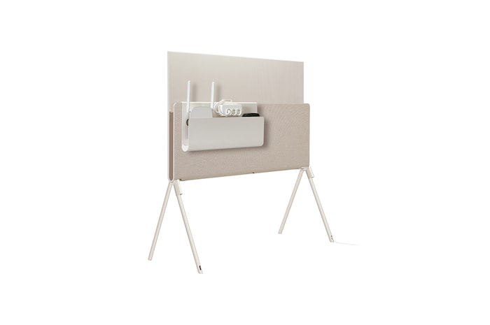 LG OLED evo | TV 55'' Serie Object Collection Posé LX1 | OLED 4K, Design con supporto a cavalletto, retro in tessuto, 55LX1T6LA