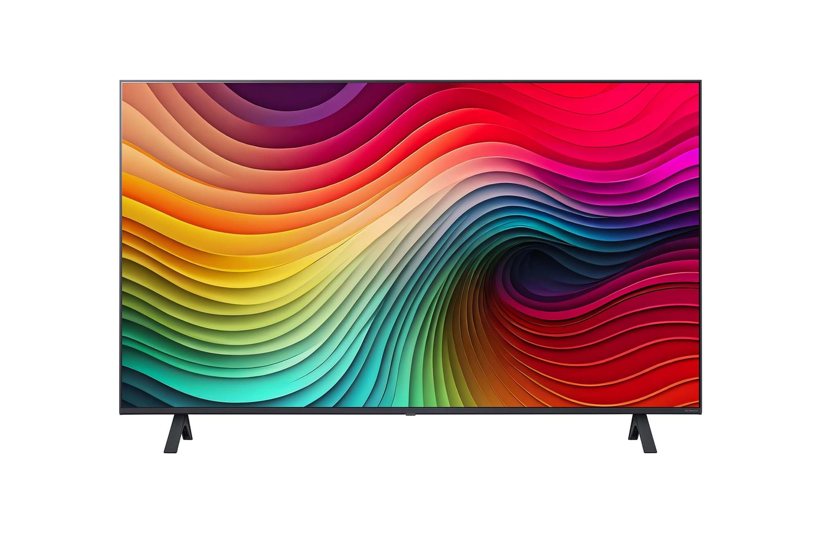 Front view of LG NanoCell TV, NANO80