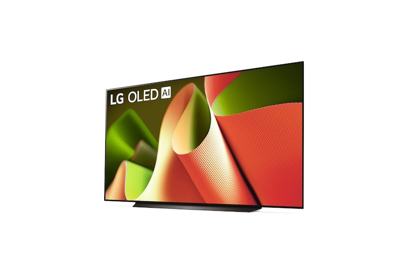 Vista laterale leggermente angolata verso sinistra del TV