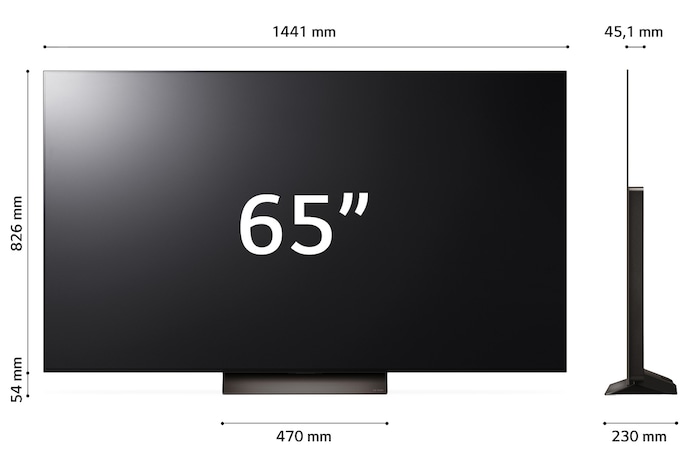 LG TV 65 pollici LG OLED evo AI C4 4K Smart TV 2024, OLED65C43LA