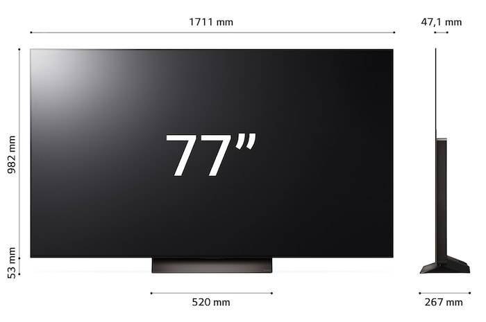 LG TV 77 pollici LG OLED evo AI C4 4K Smart TV 2024, OLED77C43LA