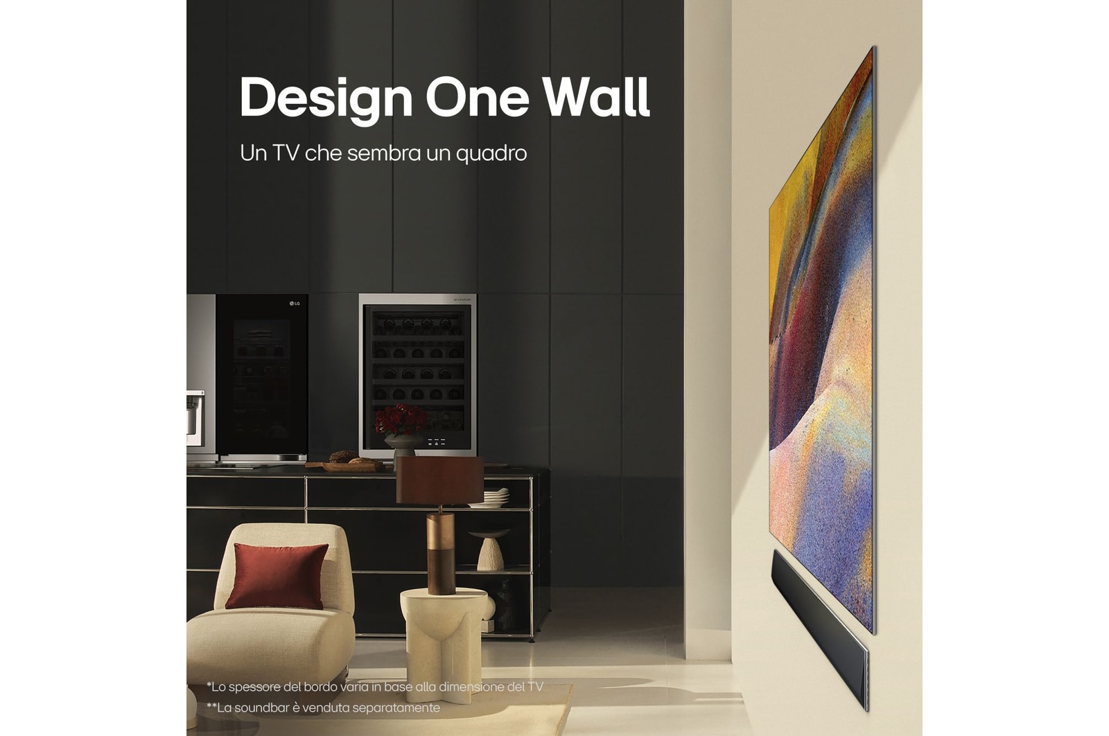 Vista angolata del TV LG OLED evo, OLED G4 dall'alto