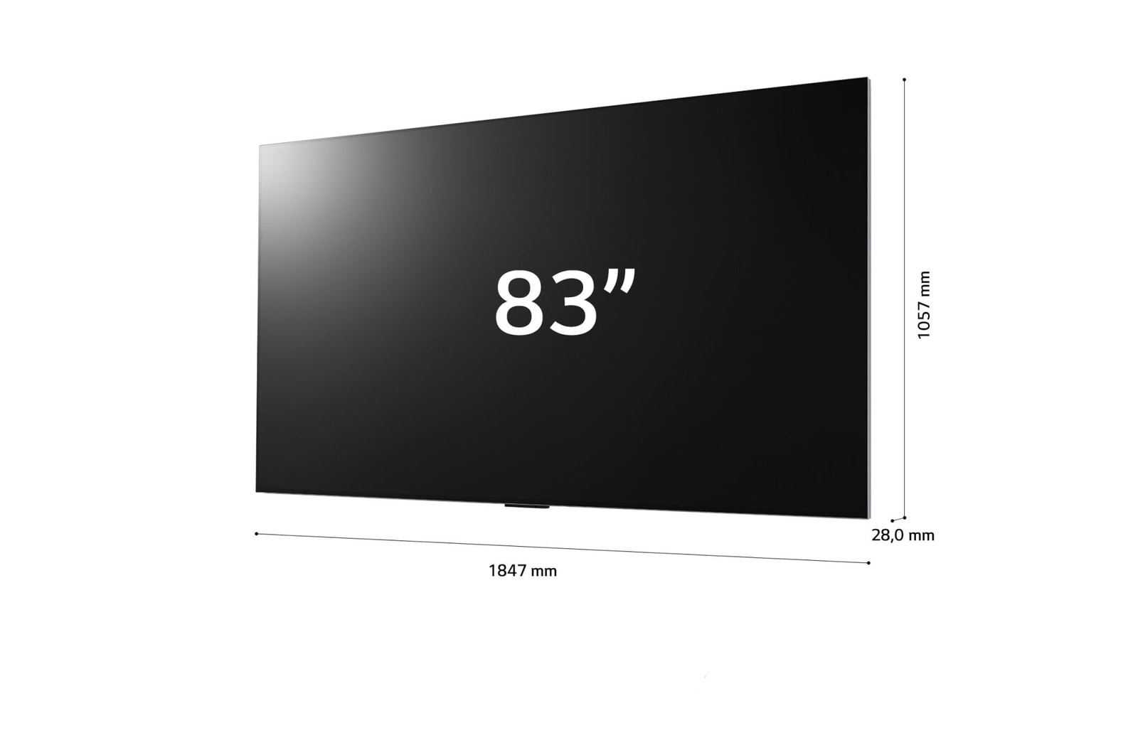 Vista posteriore del TV LG OLED evo, OLED G4