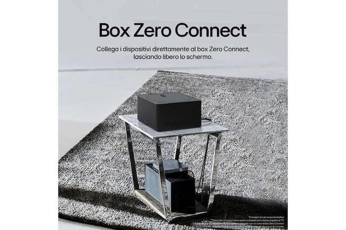 Angled view of LG OLED evo TV, OLED M4 from above