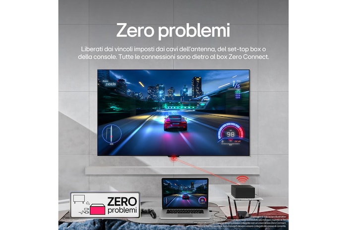 Rear view of LG OLED evo TV, OLED M4