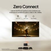 Slightly-angled right-facing side view of LG OLED evo TV, OLED M4 on the wall