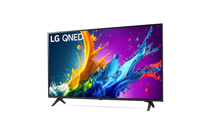 Vista laterale leggermente angolata verso sinistra del TV