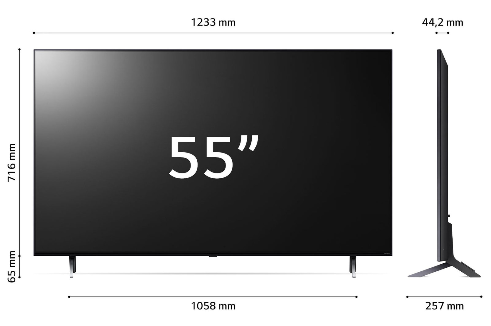 Dimensioni del TV