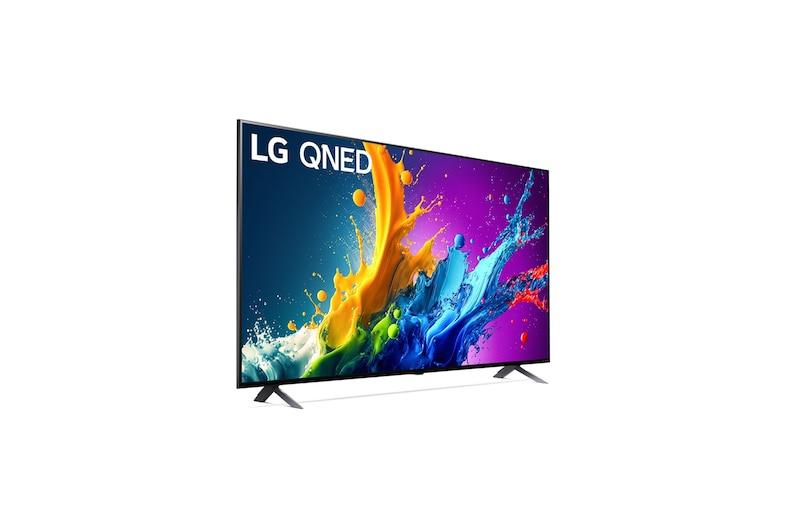 Vista laterale leggermente angolata verso destra del TV