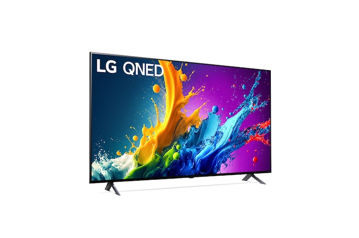 Vista laterale leggermente angolata verso destra del TV