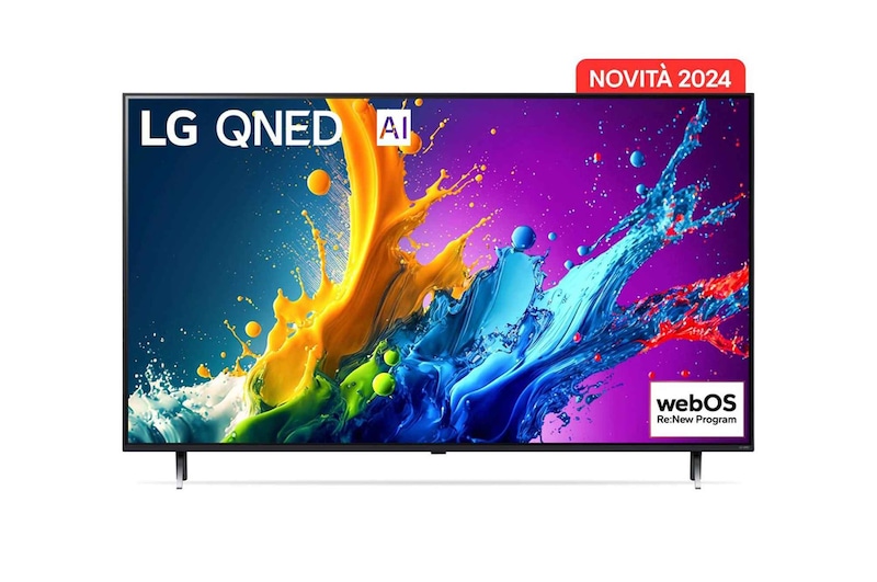 Immagine frontale del TV con la scritta Novità 2024.
