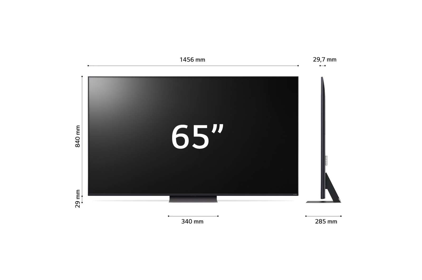 Dimensioni del TV