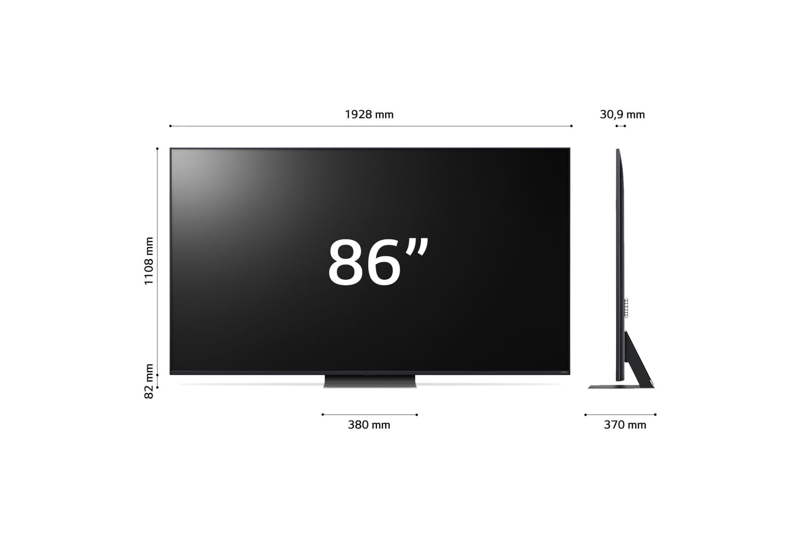 Dimensioni del TV