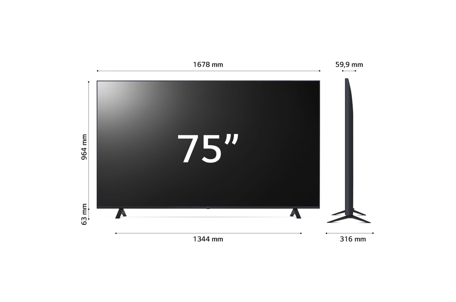 Dimensioni del TV