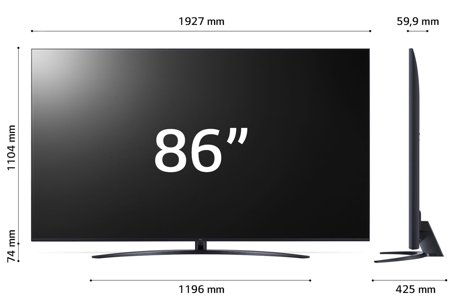 Dimensioni del TV
