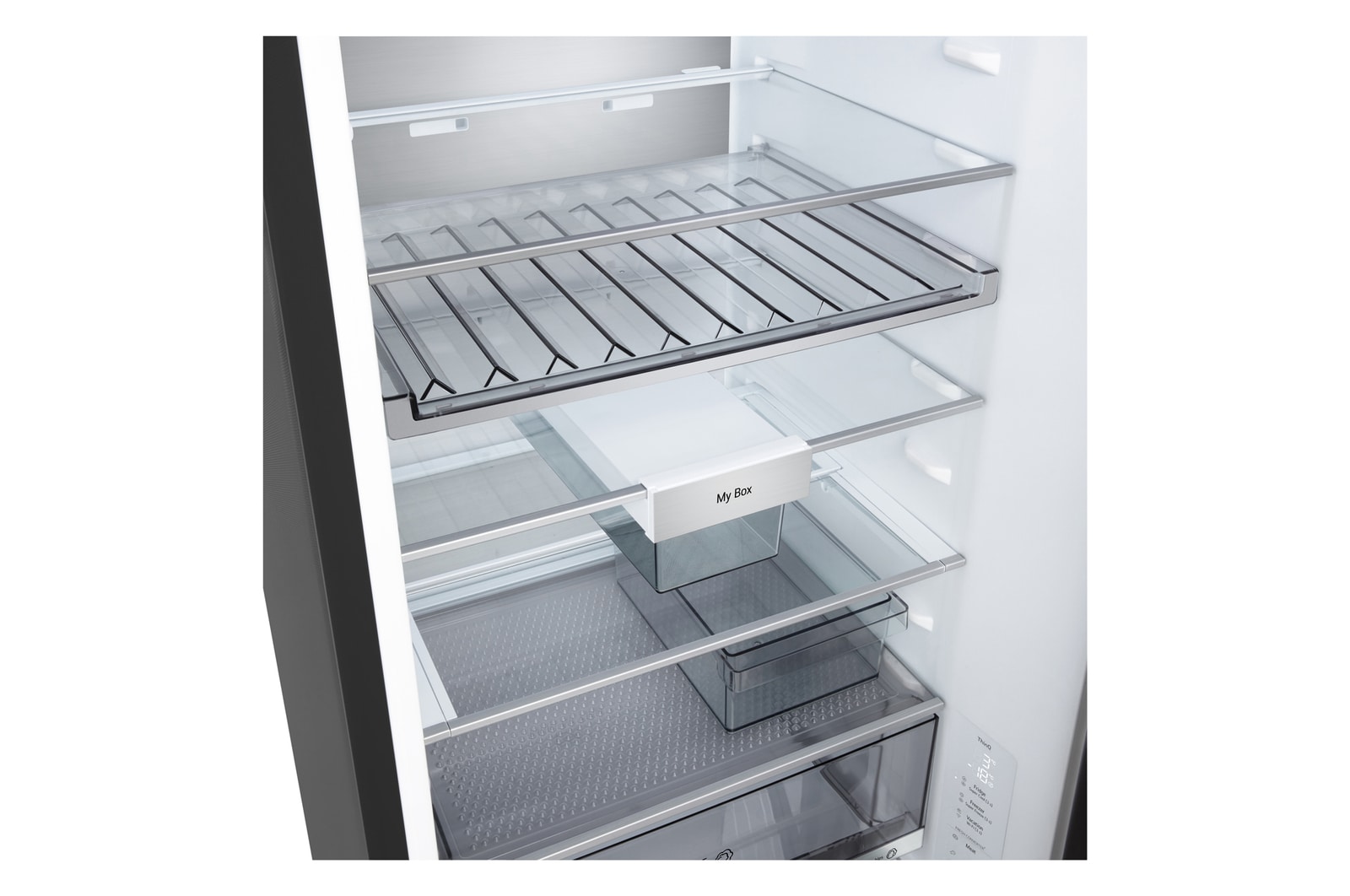 Frigorifero combinato Fit & Max 60 cm| Classe C, 375L| AI Inverter, Wi-Fi, Metal Fresh, Door Cooling, Total No Frost| Black Steel