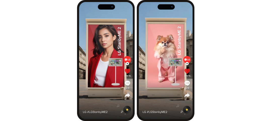 Banner with woman and dog on phone screens inviting users to join.