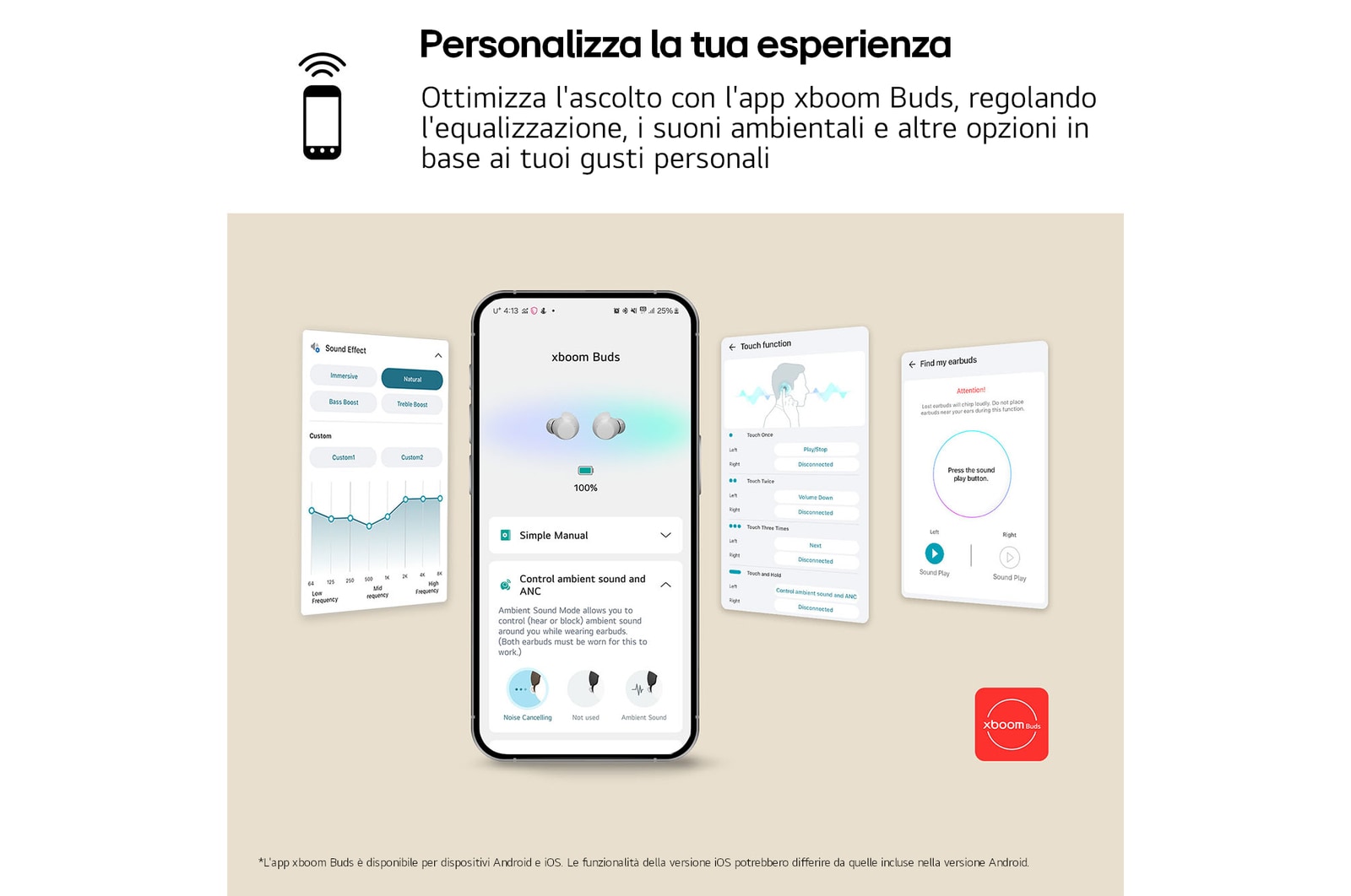 Caratteristica Personalizza la tua esperienza