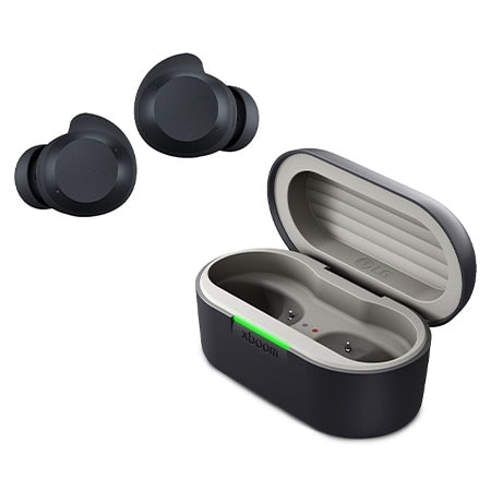LG xboom buds by will.i.am Auricolari True Wireless con ANC, Driver in grafene, Resistenti agli schizzi (IPx4) Black - XBOOM BUDS