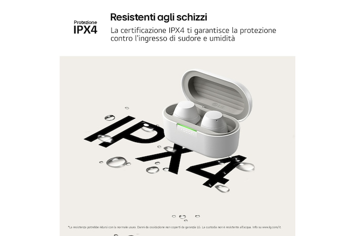 Caratteristica Resistenti agli schizzi