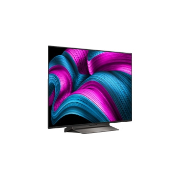 Vista leggermente inclinata della Smart TV LG OLED evo AI C5 4K