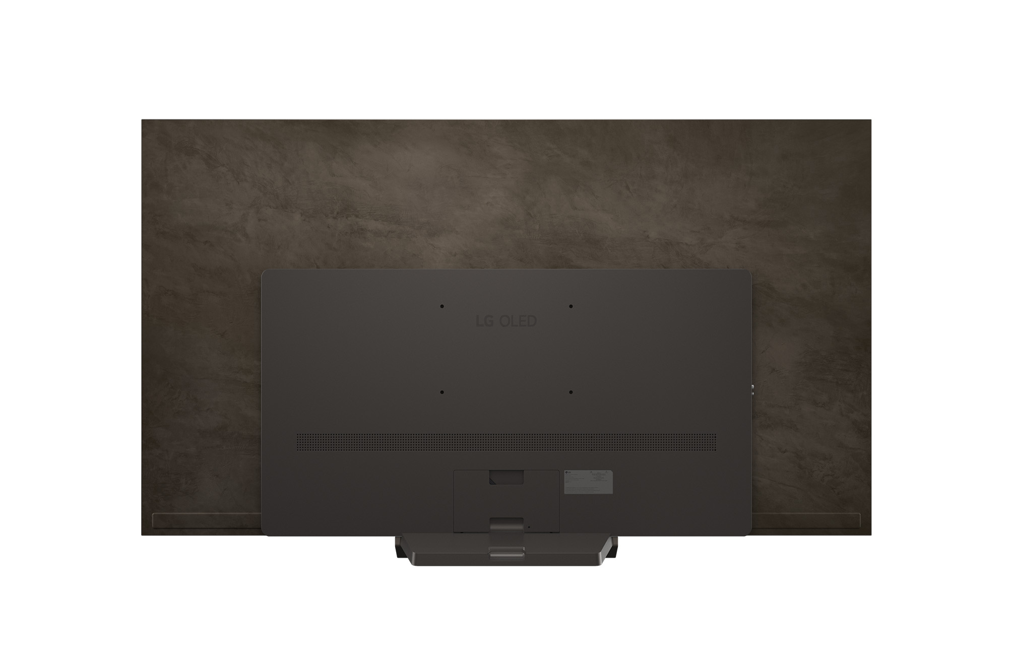 Vista posteriore di una Smart TV LG OLED evo AI C5 4K
