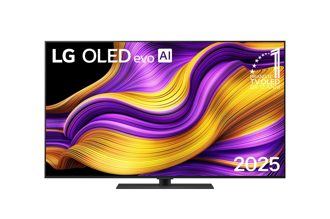 Immagine frontale del TV LG OLED evo AI G5 4K OLED55G56LS