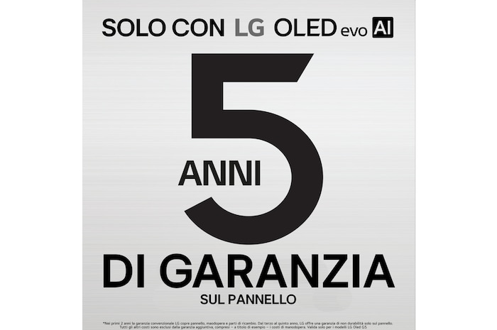 Caratteristica 5 anni di garanzia