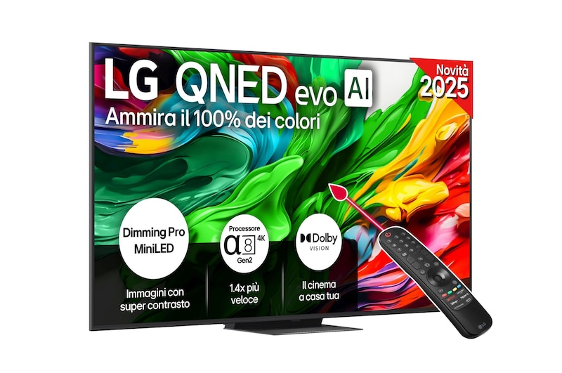 Vista frontale TV 65QNED86A6A