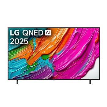 Foto frontale del TV LG QNED8E 75 pollici