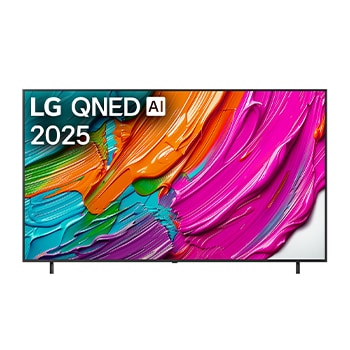 Foto frontale del TV LG QNED8E 86 pollici