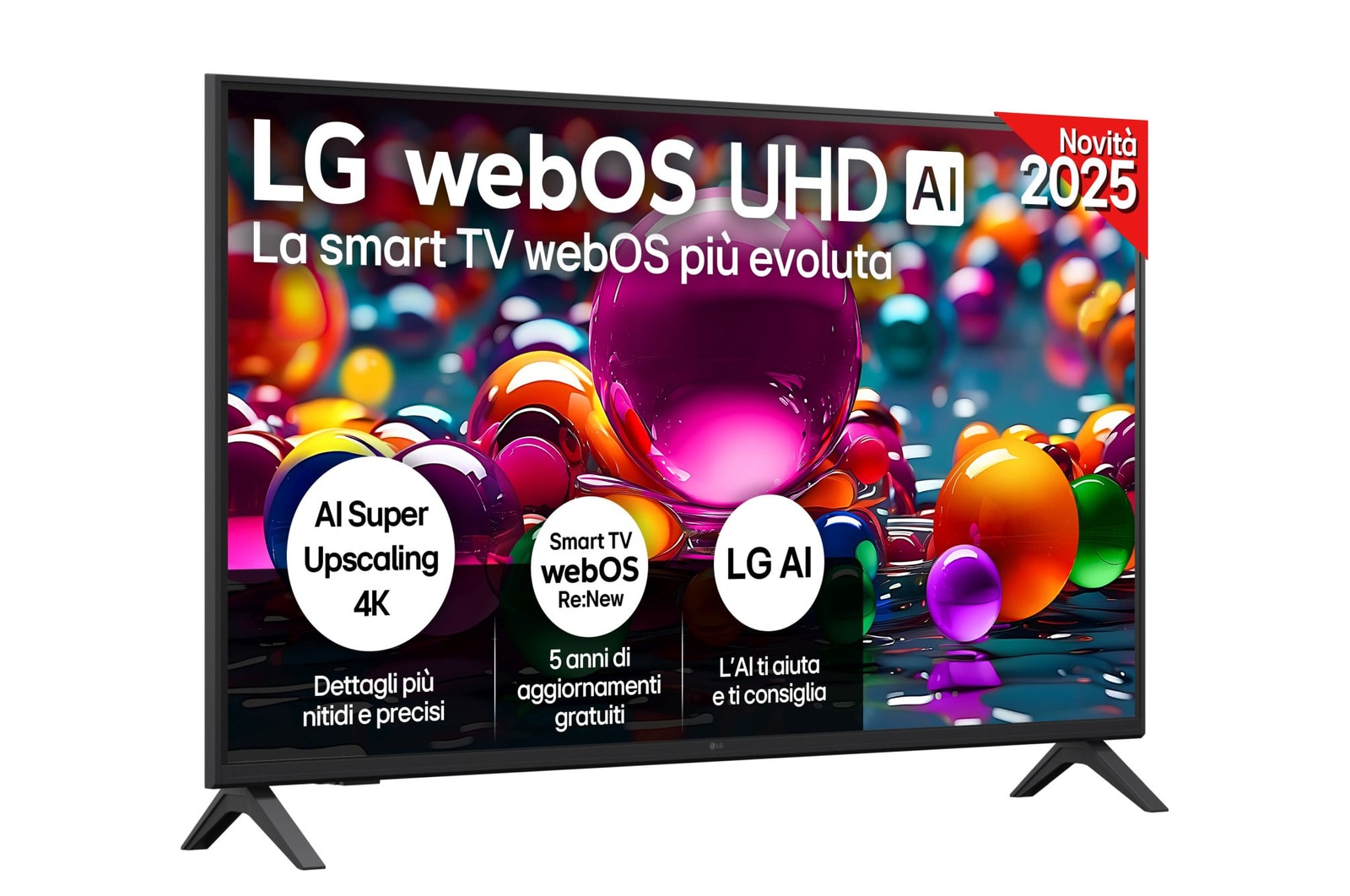Foto frontale del TV LG AU75 {screen size} 