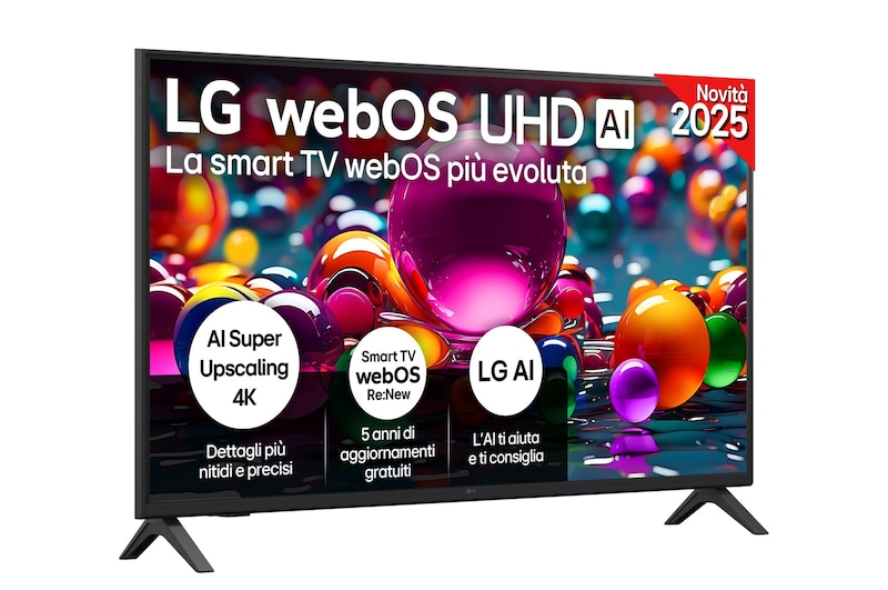Foto frontale del TV LG AU75 {screen size} 