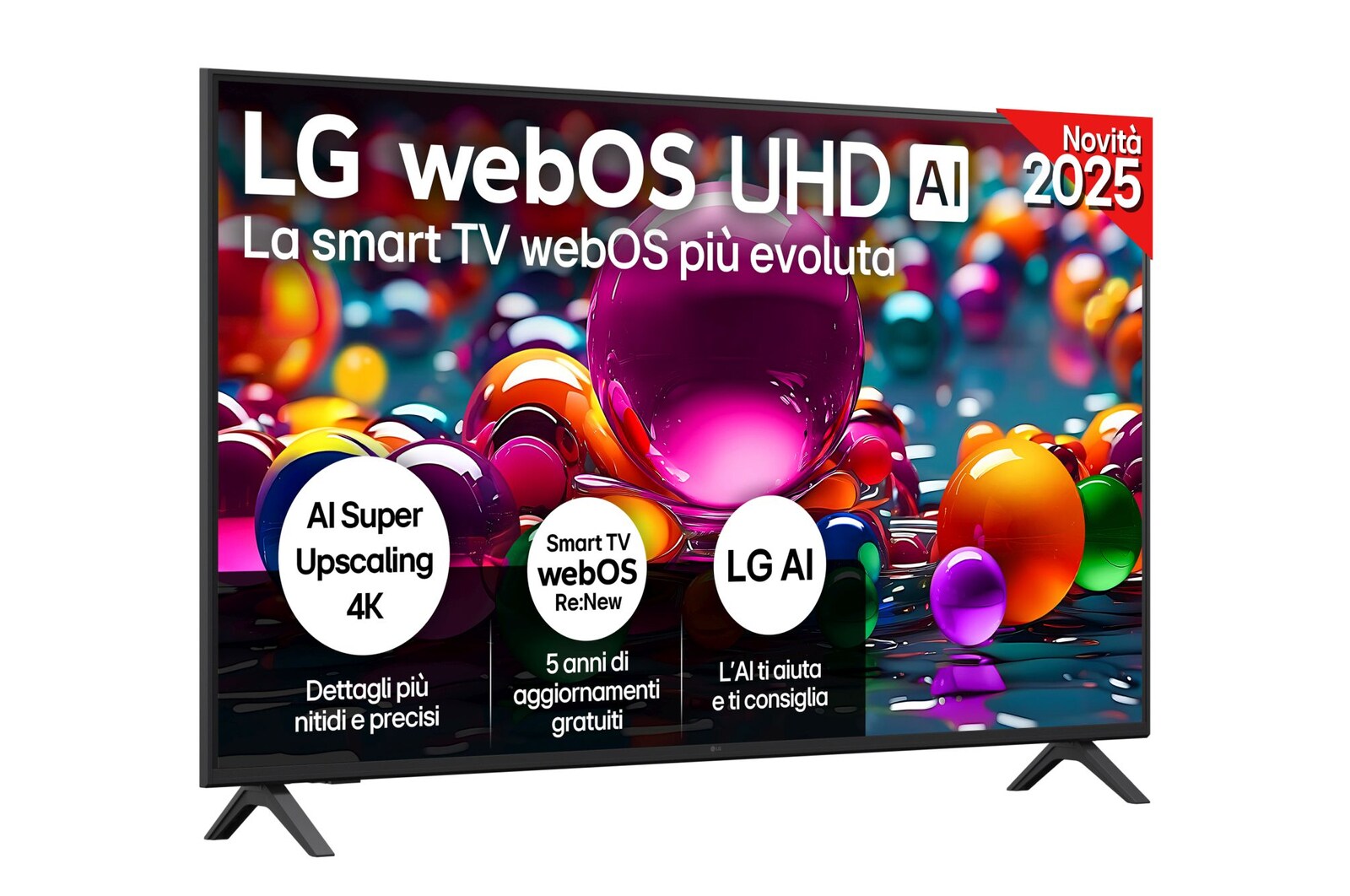 Foto frontale del TV LG AU75 {screen size} 