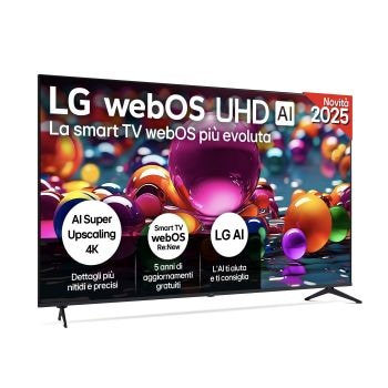 Foto frontale del TV LG AU75 75