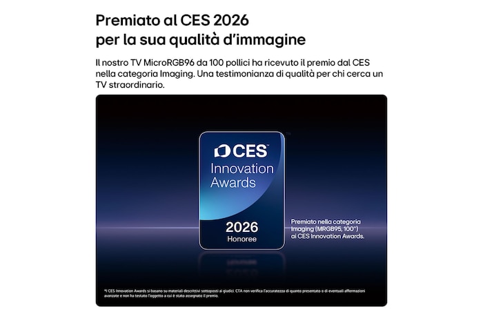 Caratteristica Premiato al CES 2026