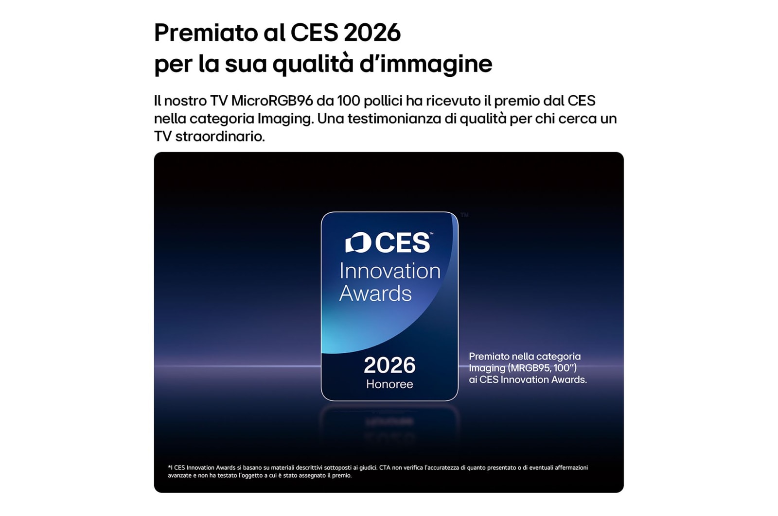 Caratteristica Premiato al CES 2026