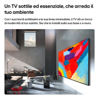 Caratteristica TV sottile ed essenziale