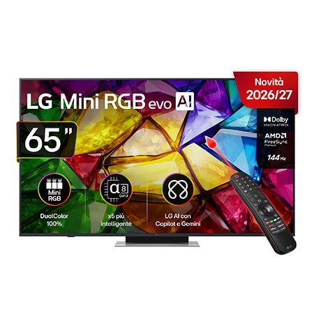 TV 65 pollici LG Mini RGB MRGB87 4K Smart TV 2026 - 65MRGB87B6B