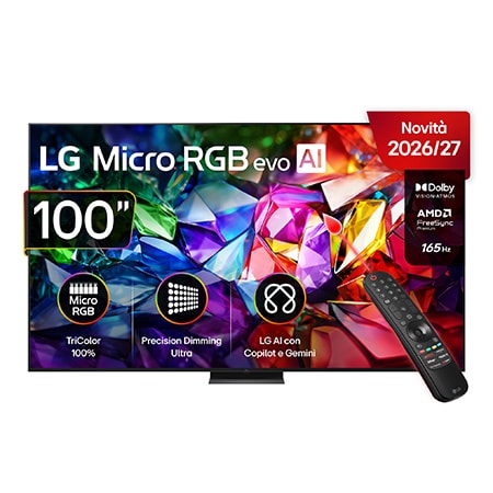 TV 100 pollici LG Micro RGB MRGB96 4K Smart TV 2026 - 100MRGB96B6