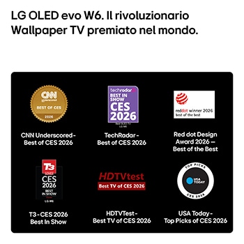 Wallpaper TV premiato nel mondo OLED83W69LA