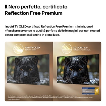 Certificato Reflection Free Premium TV 2026 OLED83W69LA