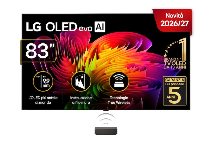 Foto frontale TV 2026 OLED83W69LA