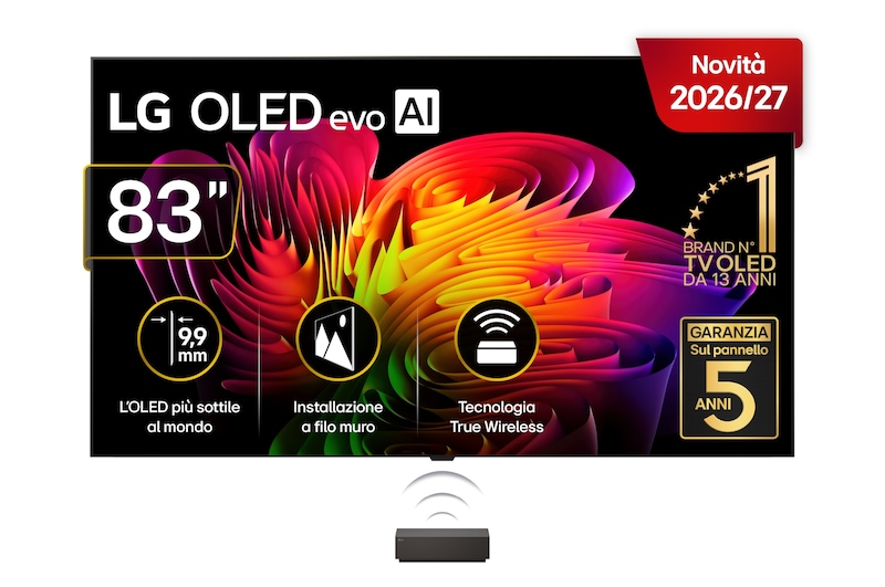 Foto frontale TV 2026 OLED83W69LA