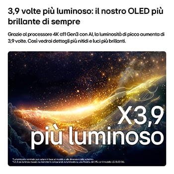 3,9 volte più luminoso TV 2026 OLED83W69LA