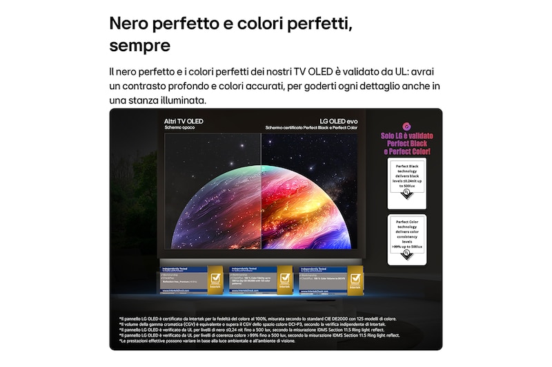 Nero perfetto e colori perfetti TV 2026 OLED83W69LA