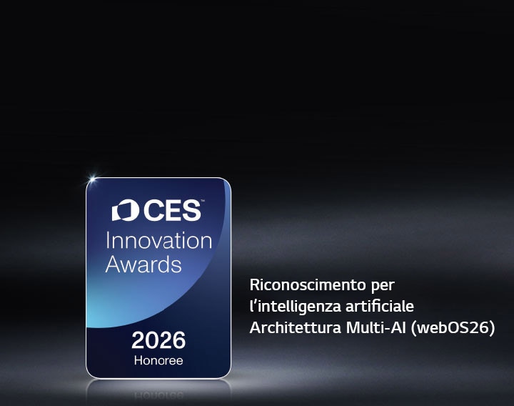 Badge CES Innovation Awards 2026 su uno sfondo scuro.