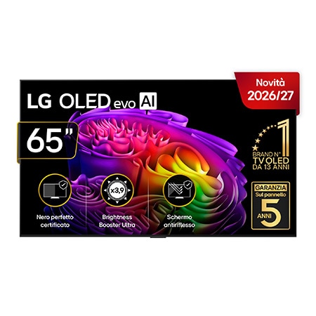 TV 65 pollici LG OLED evo AI G6 4K Smart TV 2026 - OLED65G64LW